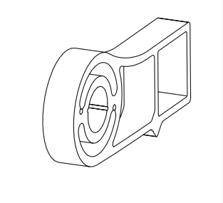 Gavelbeslag aluminium 35 x 35 mm