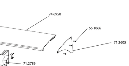 Takprofil aluminium Terrassmarkis T230 / FA30 / FA20
